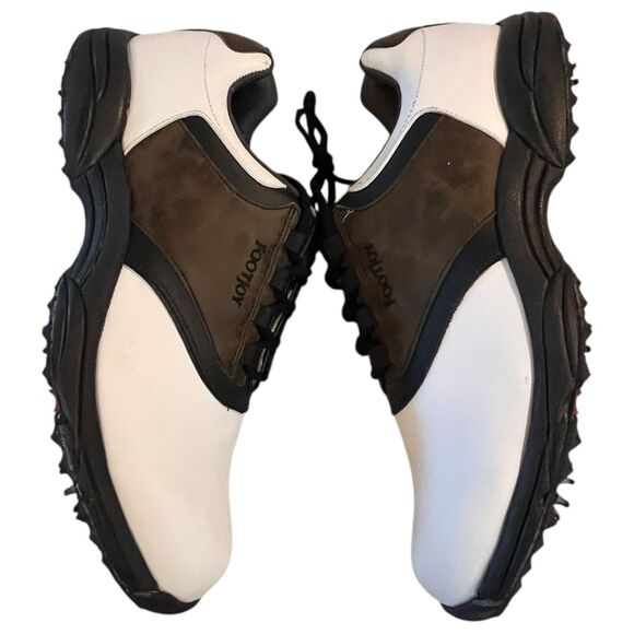 FootJoy GreenJoys Golf Shoes Brown White Black Saddle Size 11.5M 45516 Lace Up main image 8